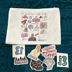 Taylor Swift New The Eras Tour Make Up Bag, Stickers & tattoos
